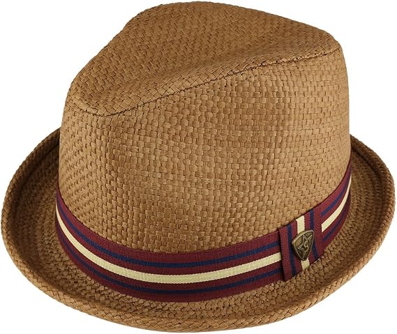 Straw Upturned Brim Fedora 