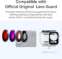 Vista 4 de Juego de filtros de buceofiltro impermeable para cámara DJI Osmo Action 5 ProAction 4Action 3, cubierta protectora de lente para esnórquel, surf
