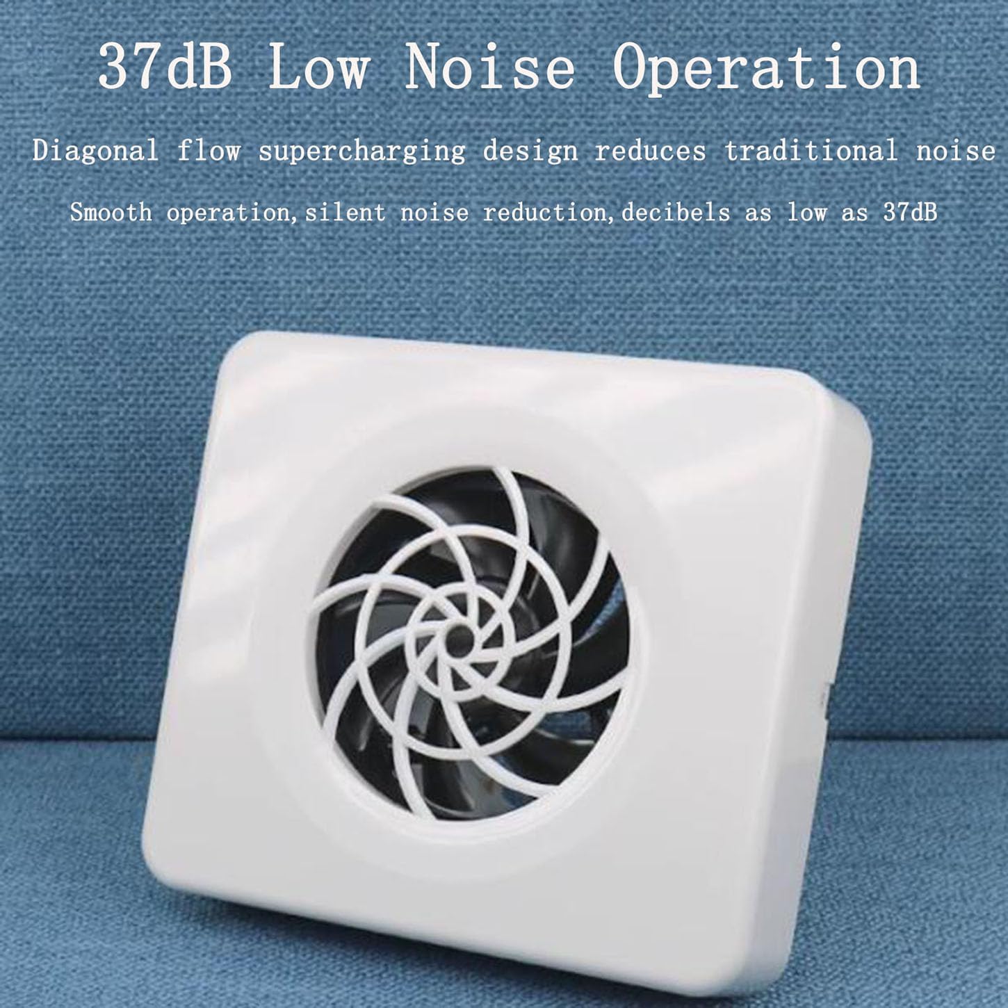 ICEMOB 4''Window Extractor Fan,110V/220V Wall Mount Bathroom Ventilation Fan,Turbine Booster Kitchen Exhaust Fan,DC Frequency Conversion,100M³/H,for Home,Garage