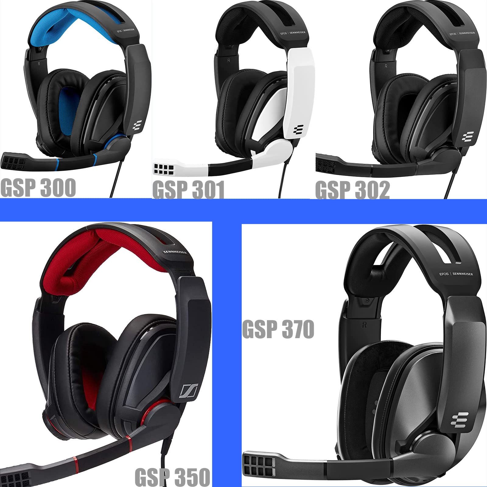 GSP 350 Coussinets D'oreille De Rechange Compatibles Avec Sennheiser