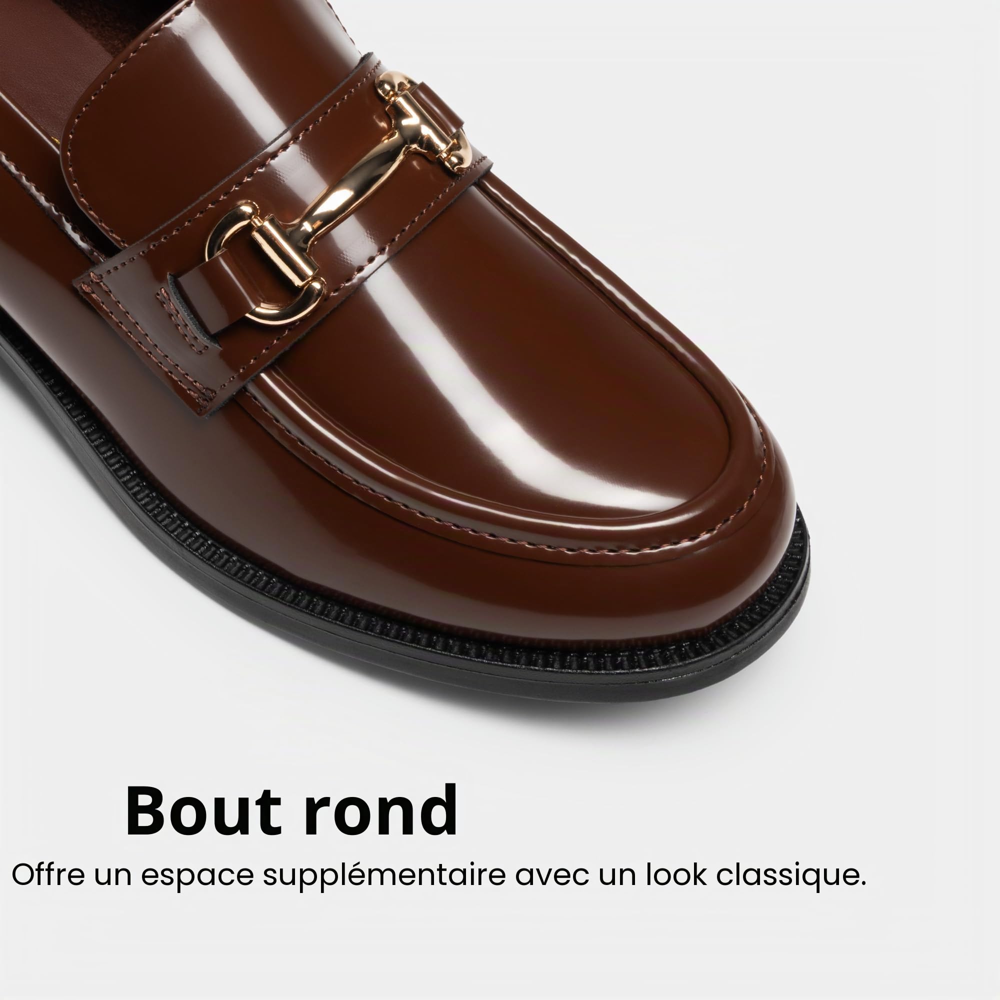 DREAM PAIRS Mocassin Femme Confortables à Enfiler, Loafer Style Penny avec Mors Métal, Chaussures Femme Décontractées Chic pour Travail et Quotidien