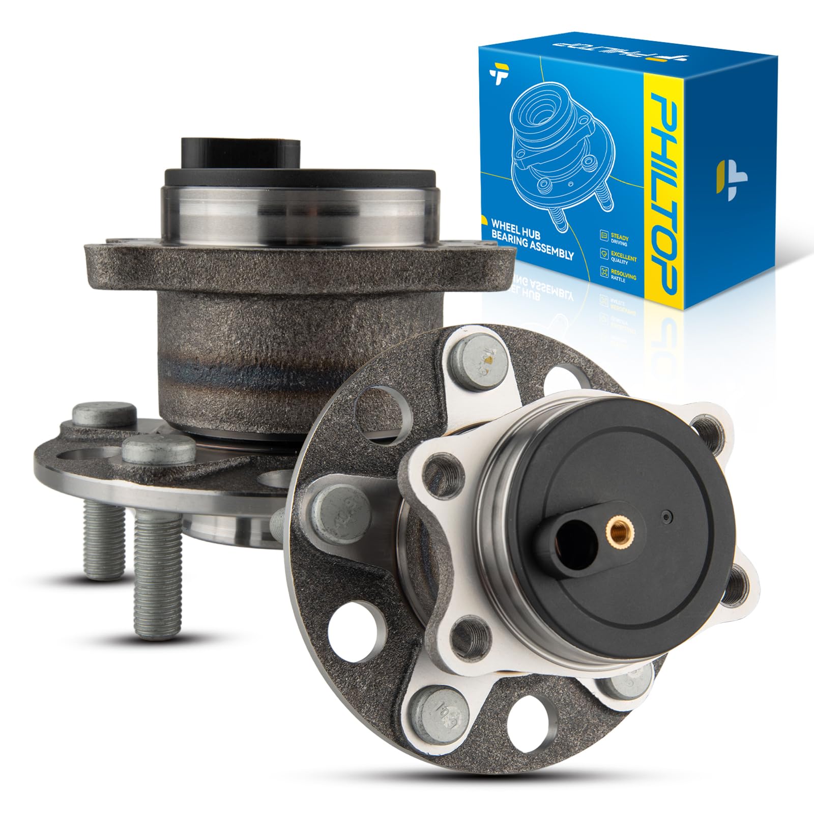PHILTOP 512332 2X Rear Wheel Bearing Hub Assembly for Chrysler 200