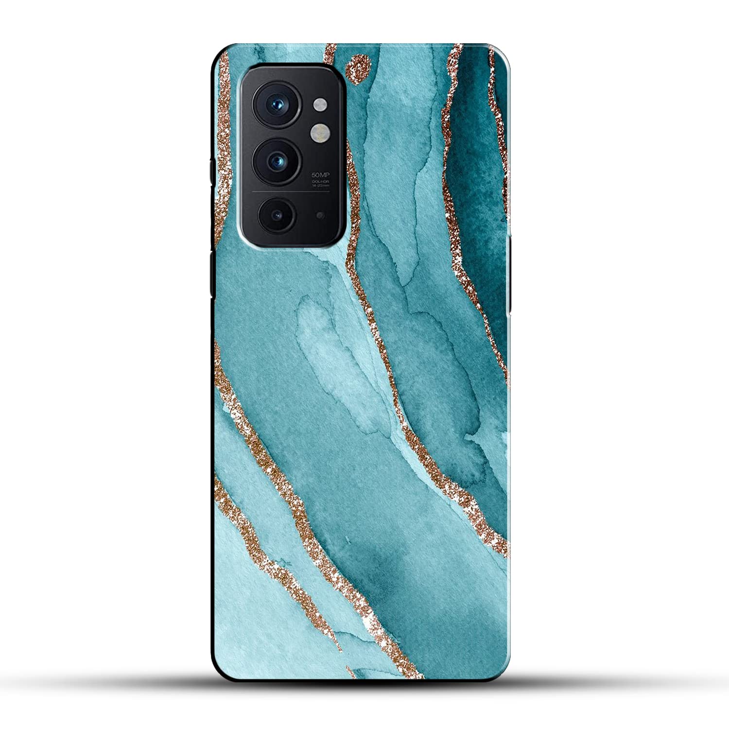 COLORflow Back Cover Compatible with ONEPLUS 9RT | Beautiful Blue Marble Golden Stripes | Designer Printed Hard CASE Bumper Back Cover Compatible with ONEPLUS 9RT (B0BFXB33G7) Amazon Price History, Amazon Price Tracker