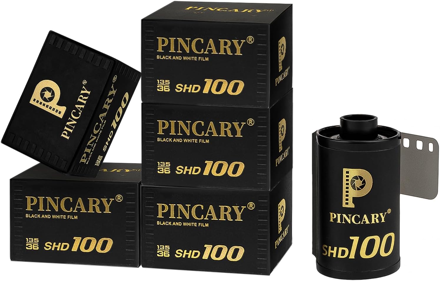 Street to Portraits — Pincary 35mm Black and White Film with 100 ISO, Scan Friendly Delivery, Reliable Look on Deadline, DX 24x36mm, 36EXP - 6Pack