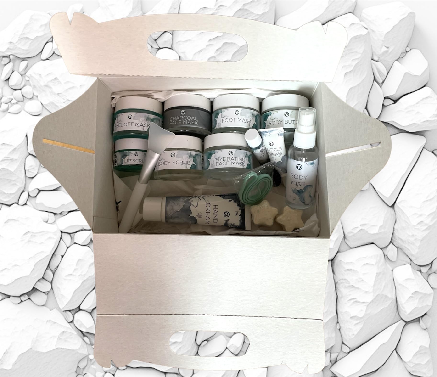 Set benessere, cura e confezione regalo con maschere, creme, scrub, ecc. - 16 applicazioni spa e prodotti per la cura di viso, mani, corpo e piedi - edizione limitata