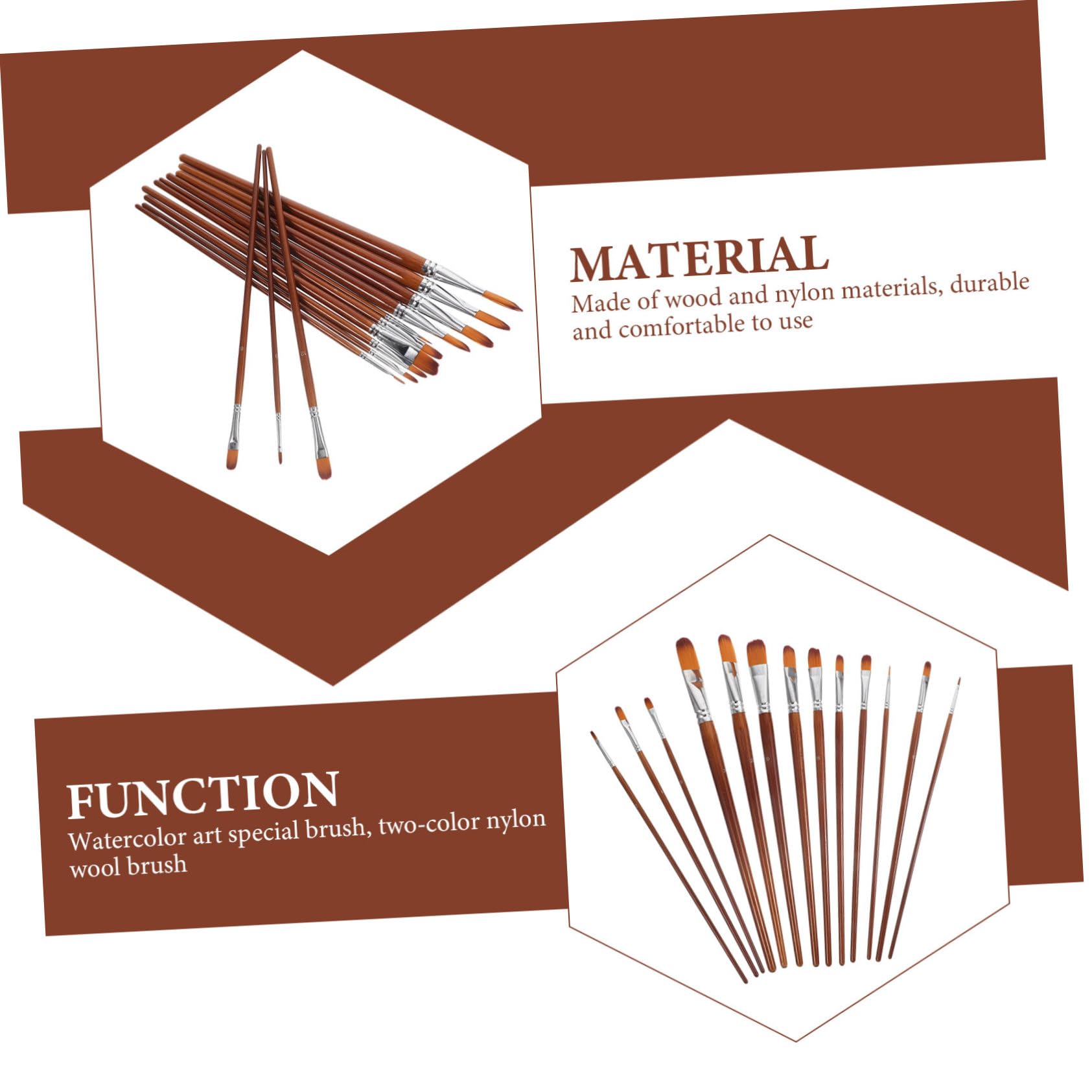 SHINEOFI 26piezas Pinceles De Pintura De Nylon De Doble Color para Acuarela y Óleo Kit De Pintura Profesional y Práctico para Artistas y Principiantes