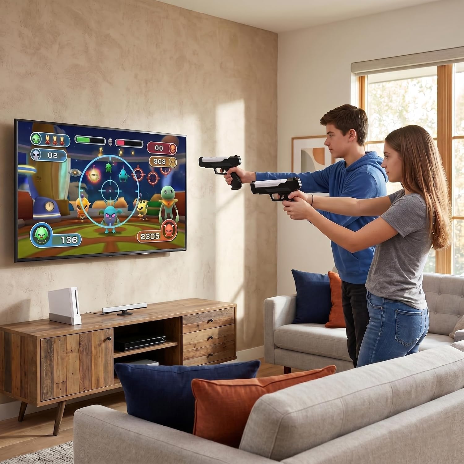 DSDFPFG Motion Plus for Nintendo Wii and Wii U Remote Controller - Wii Motion Plus Adapter Gaming Accessories for Wii and Wii U Games, Shooting Games - Set of 2