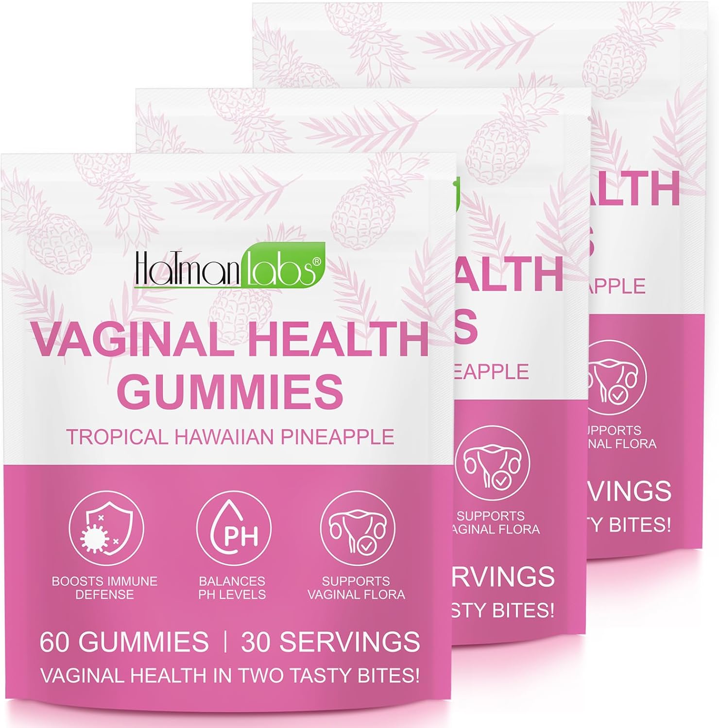 Vaginal Probiotics for Women, PH Balance for Women, Hawaiian Pineapple Gummies for PH Health, Improve Immune, Women's Vaginal Health Supplement, 180 Gummies