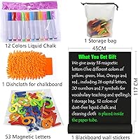 Vista 4 de Papel de Contacto Magnético de Pizarra para Pared 46.3"x18" Pegatina Autoadhesiva de Tablero Magnético de Pared con 36 Letras Magnéticas