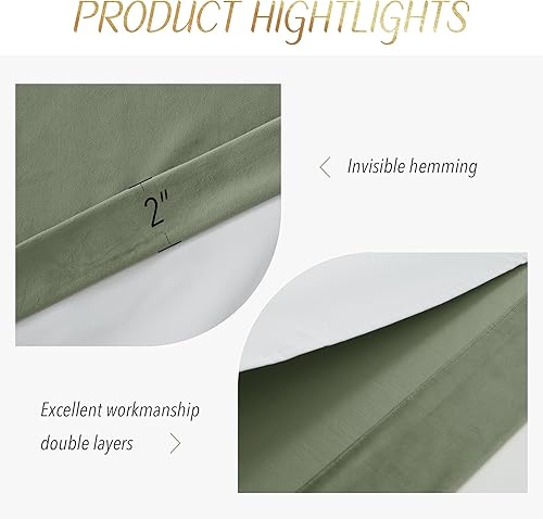 Miniatura 8 de NICETOWN Cortina de terciopelo extra larga para puerta corrediza de cristal, 1 panel de oscurecimiento de la habitación, plisada, bloqueo del