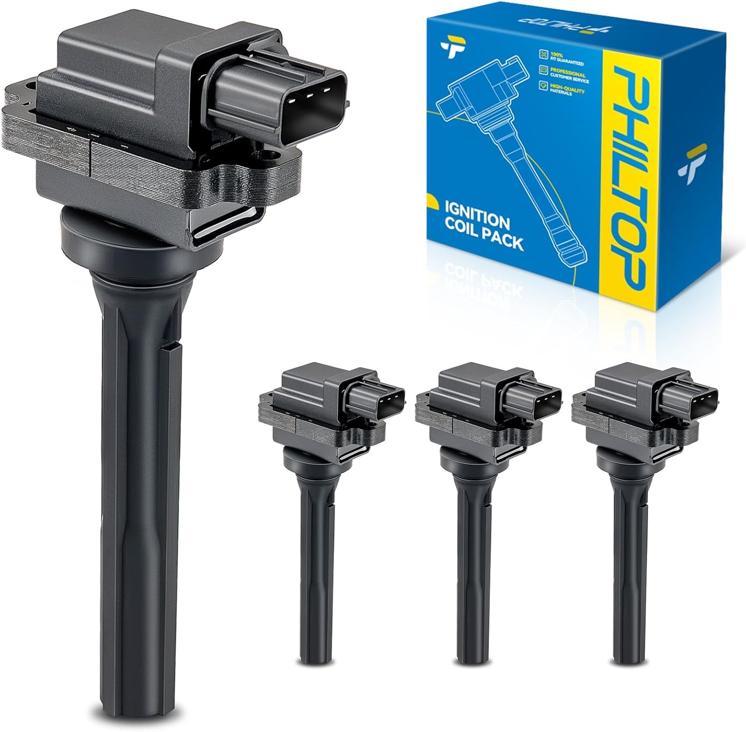 PHILTOP UF237 Ignition Coil Packs Fits for Chevrolet 2001 2003-2004 Tracker, 1999-2000 2002 Tracker 2.0L, Suzuki 2002-2006 XL-7, 1999-2005 Grand Vitara, 2002-2007 Aerio, 2002-2004 Vitara