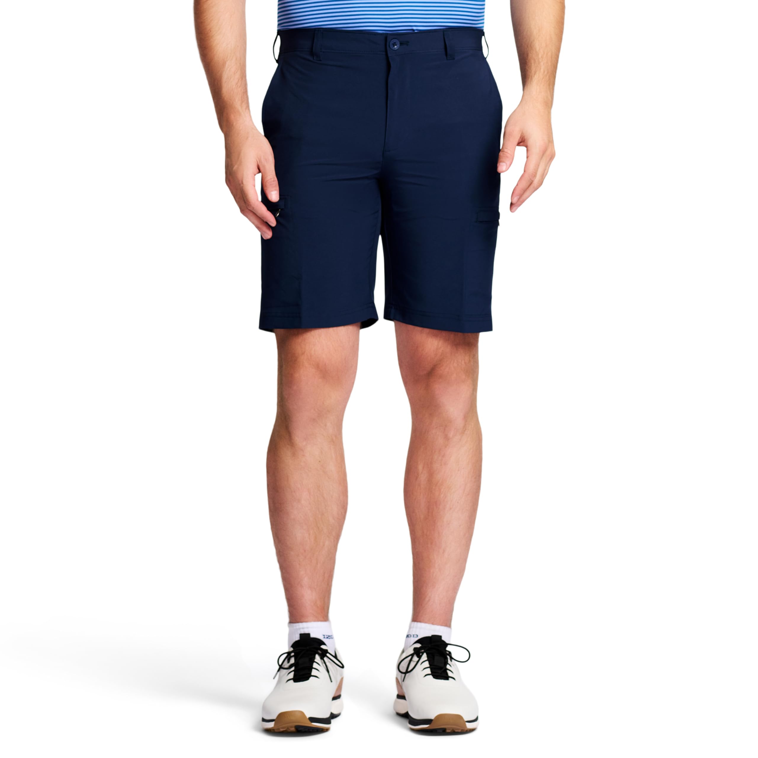 Izod Men's Golf Swing Flex Stretch Cargo Short, Peacoat Blue, 38