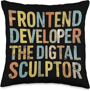 Frontend Developer Programming Coder Software Programmer Throw Pillow