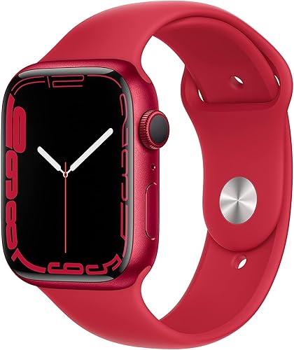 Apple Watch Series 7 (GPS, 1.772 in) - (Producto) Caja de aluminio roja con (Producto) Banda deportiva roja (Renovado)