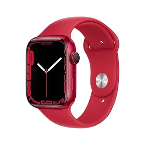 Apple Watch Series 7 GPS 45MM Product RED Aluminum Case with PRODUCT RED Sport Band Renewed