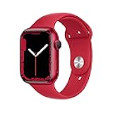 Apple Watch Series 7 (GPS, 45MM) (Product) RED Aluminum Case with (PRODUCT) RED Sport Band (Renewed)