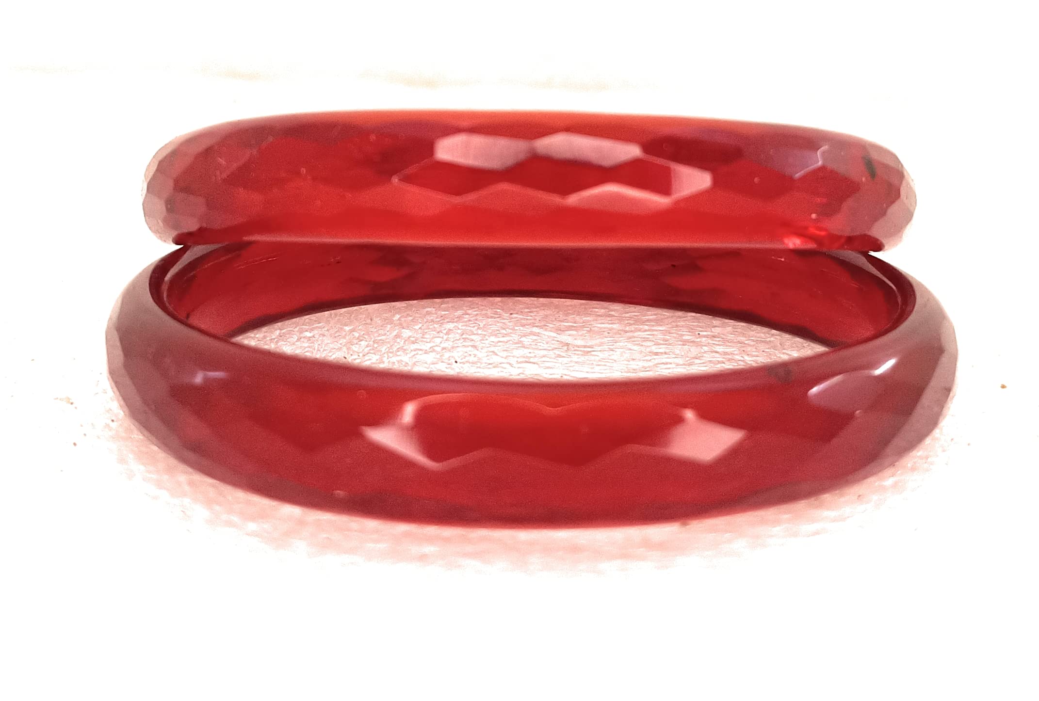 SBS Handcrafted Red Color Diamond Pattern Crystal Glass Kada Bangle set of 02 for women and girls (2.6) (B0BZL2XCZG) Amazon Price History, Amazon Price Tracker