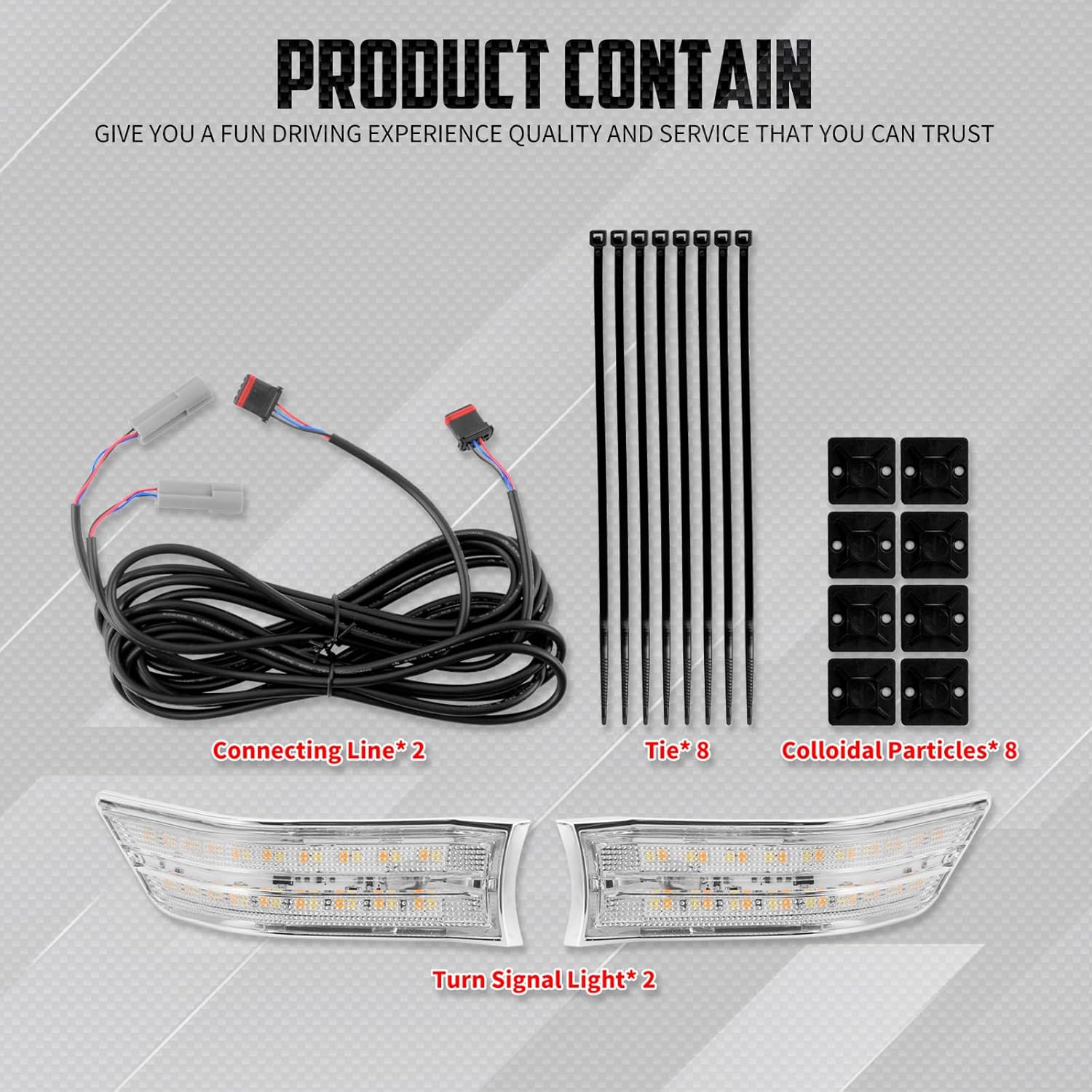 LED Turn Signals Fog Light Side Auxiliary Running Light Fit for Gold Wing GL1800 2018–2022 Front Fairing Lights (Chrome Shell Clear Lens)