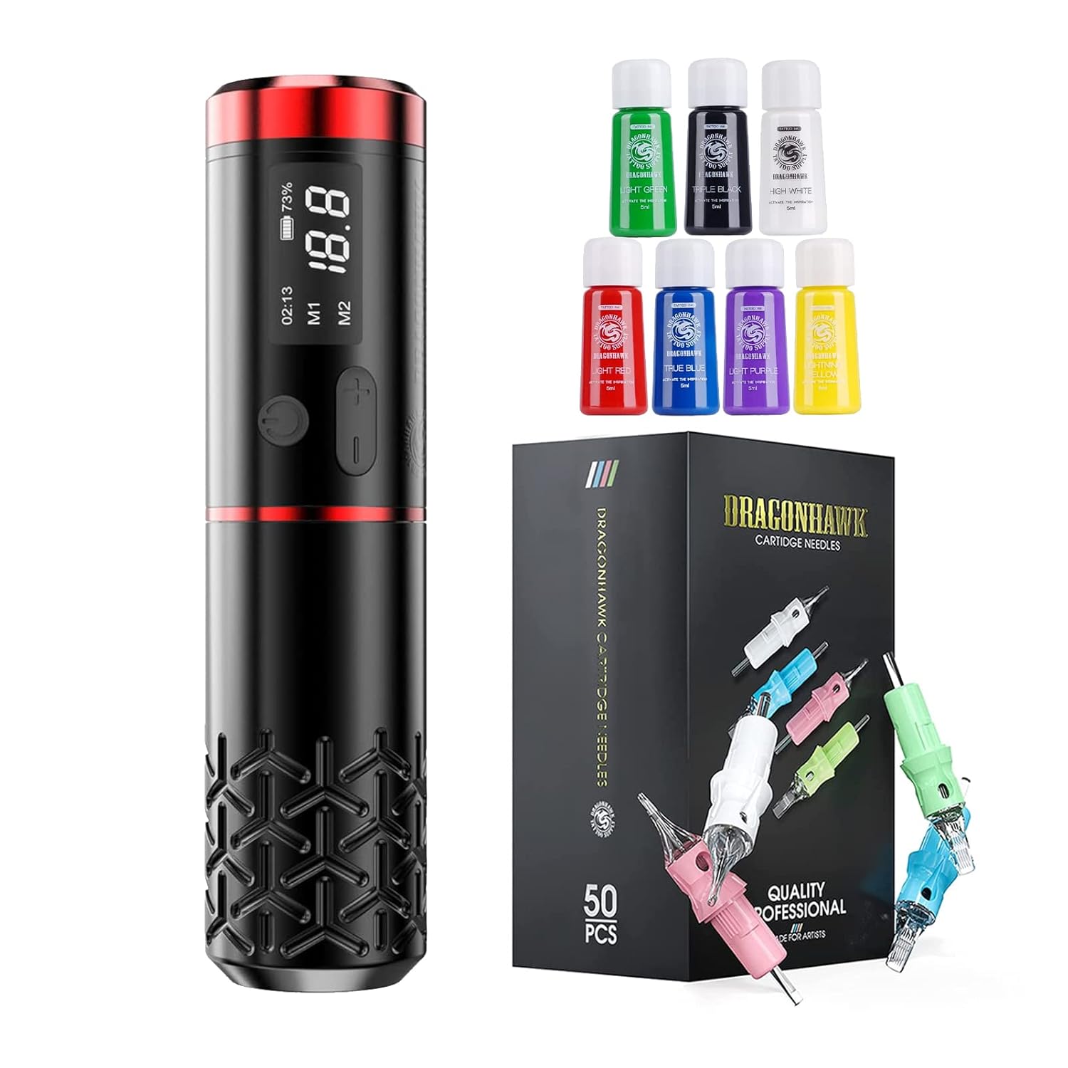 Dragonhawk X6 Tattoo Gun Kit Wireless Tattoo Pen Machine
