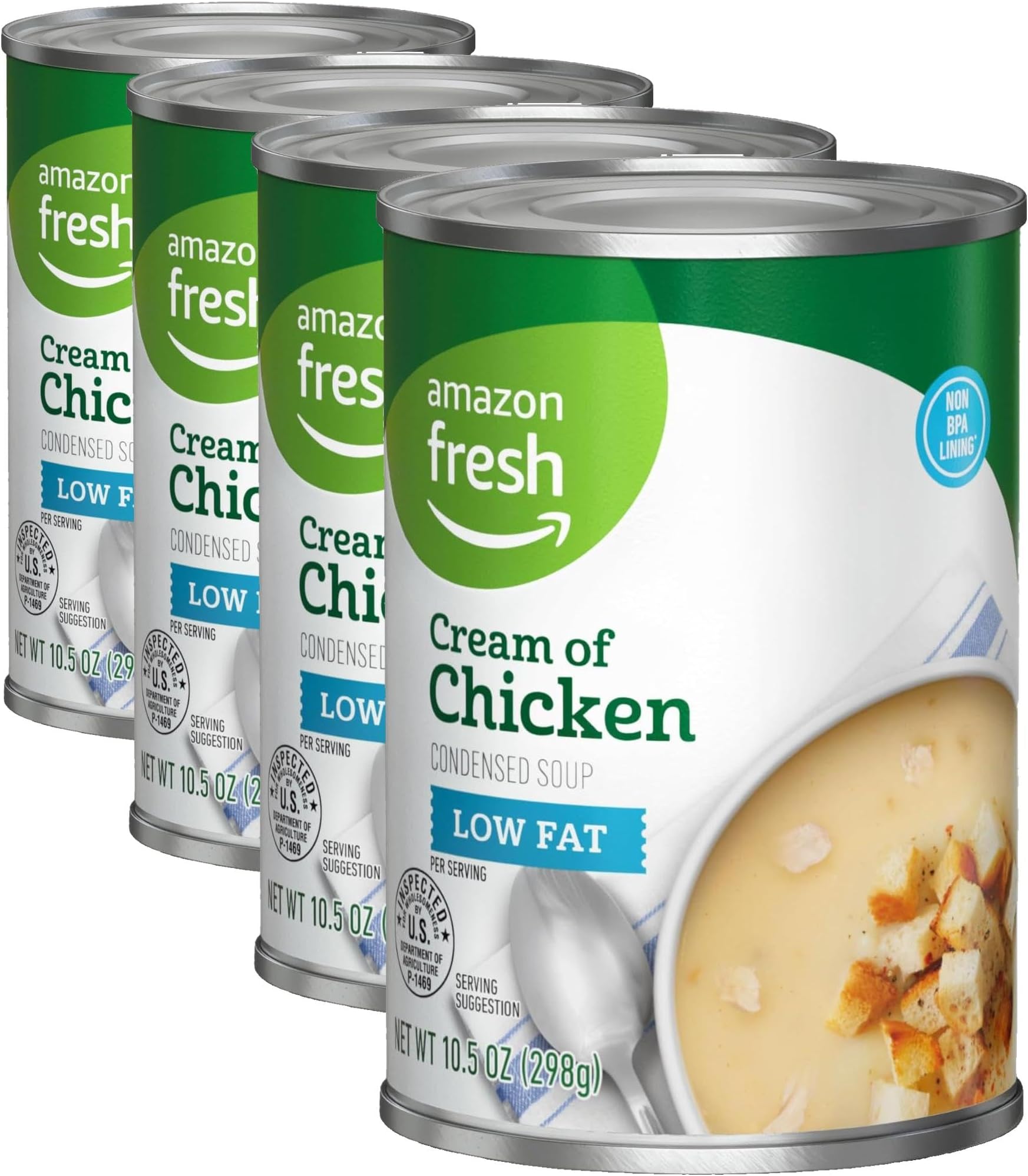 Condensed Low Fat Cream of Chicken Soup, 10.5 Oz (Previously Happy Belly, Packaging May Vary) (Pack of 4)