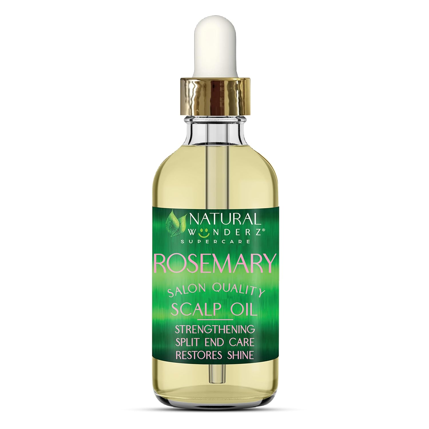 Rosemary Hair Oil, Supports Hair Growth, Thickening Serum and Strengthening Split End Case for Dry and Damaged Hair, Sulfate Free and Vegan Friendly, 4 Fl Oz