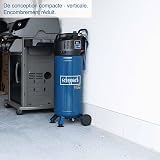 Scheppach Compresseur vertical portatif HC51V – Moteur puissant 1500 W – Sans huile – Cuve de 50 L – 10 bar – aspiration 220 L/min – Tuyau de 8 m + 13 accessoires inclus - 7
