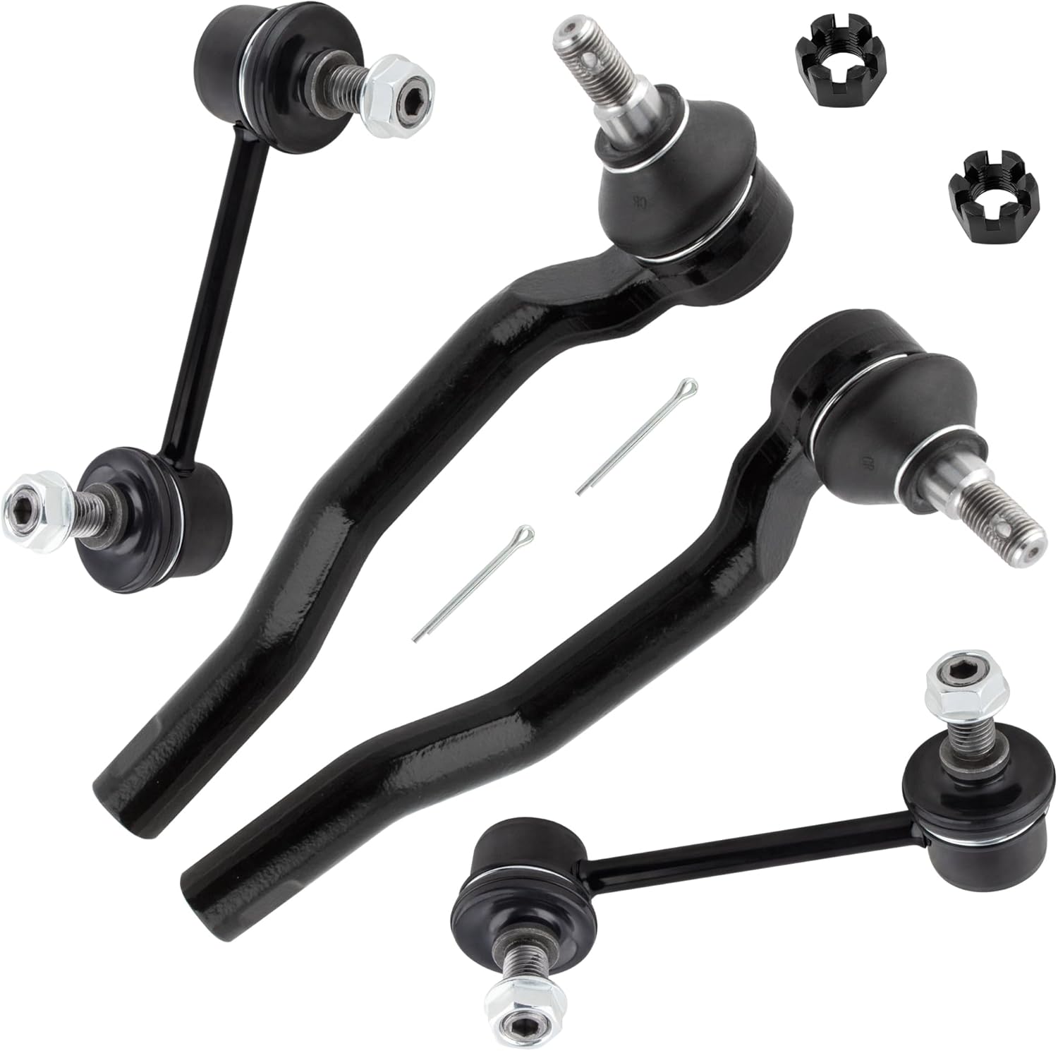 4pcs Front Outer Tie Rod End Link Sway Bar End Link Passenger Driver for 2007 2008 2009 2010 2011 2012 for Mazda CX-7-2 Suspension Kit ES800600 ES800601 K80157 K80158