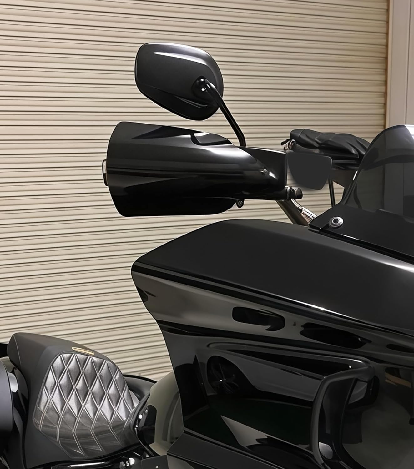 Stainless Steel Club Style Larger Handguards Compatible with Harley Street Glide,Road Glide,Road King,Electra Glide,Softail,Dyna,Sportster 1996-2025,for Hydraulic Clutch&Cable Clutch Style