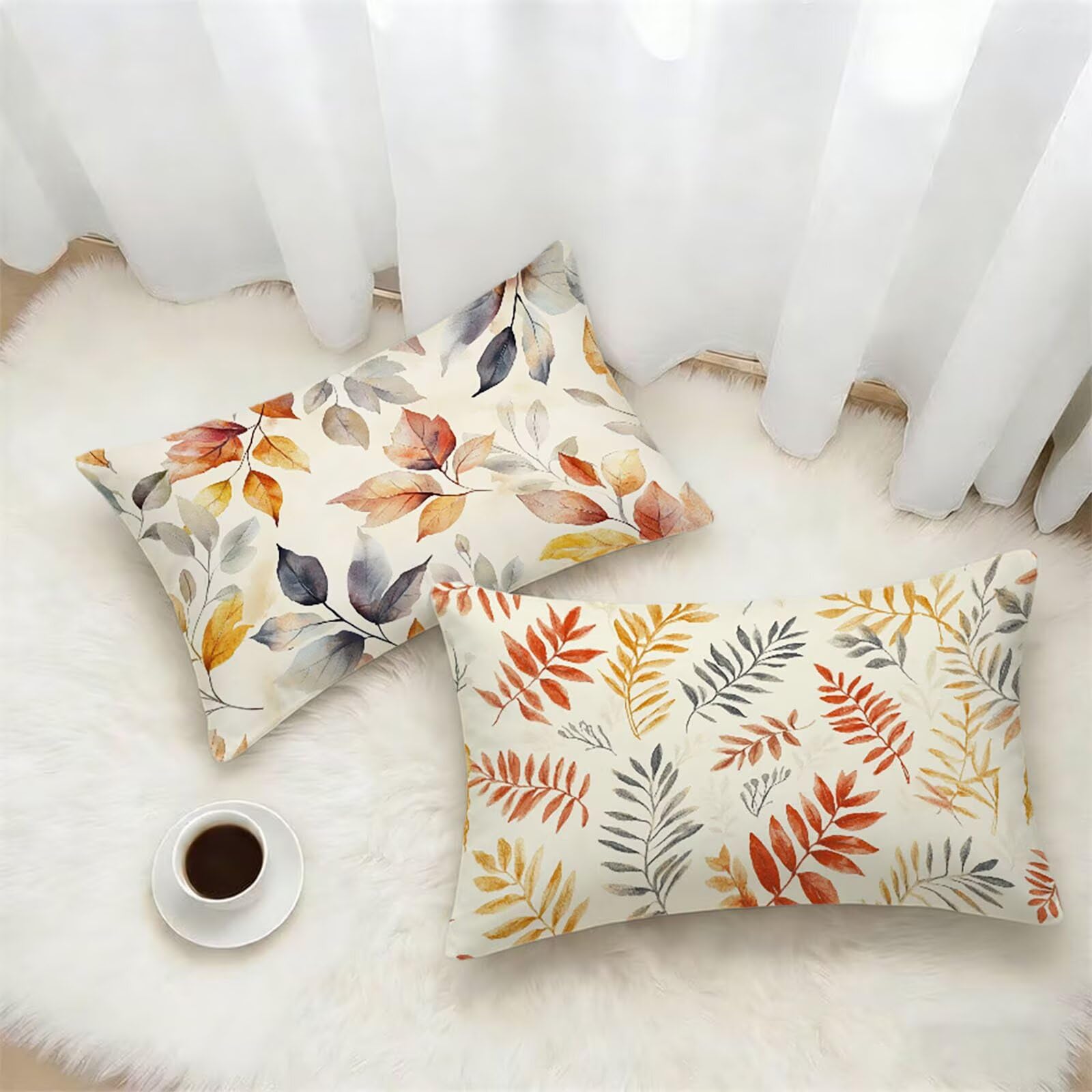 Federe Cuscino 60x80 Set di 2, Beige Federe Cuscini Divano Lino, Rettangolari Copricuscini 60x80cm Con Cerniera Invisibile, Copricuscino per Camera Letto Casa Decorazioni Regalo, Nordico kj-2159
