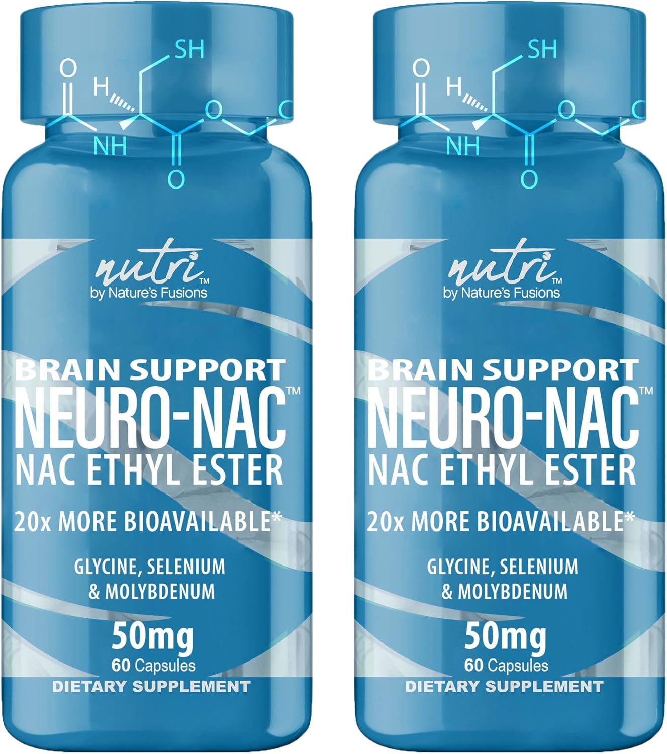 Neuro NAC Supplement N-Acetyl Cysteine Ethyl Ester - 20x More Bioavailable Than NAC 600 mg - Boost Glutathione 10x More Than Liposomal Glutathione - N Acetyl Cysteine Ethyl Ester - NACET (60 Capsules) : Health & Household