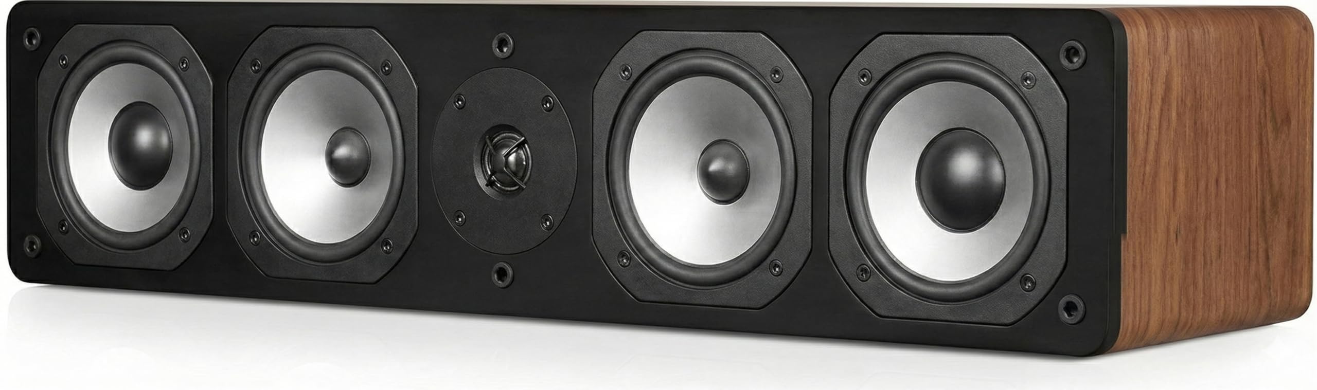 Dynavoice Challenger C-5 XL Rovere Naturale. Diffusore Centrale Passivo 210W 6-8 Ohm. 4x Woofer 5,25″ e Tweeter Super Audio 1″. Home Cinema HiFi. Bass Reflex Posteriore. VESA 10x10.
