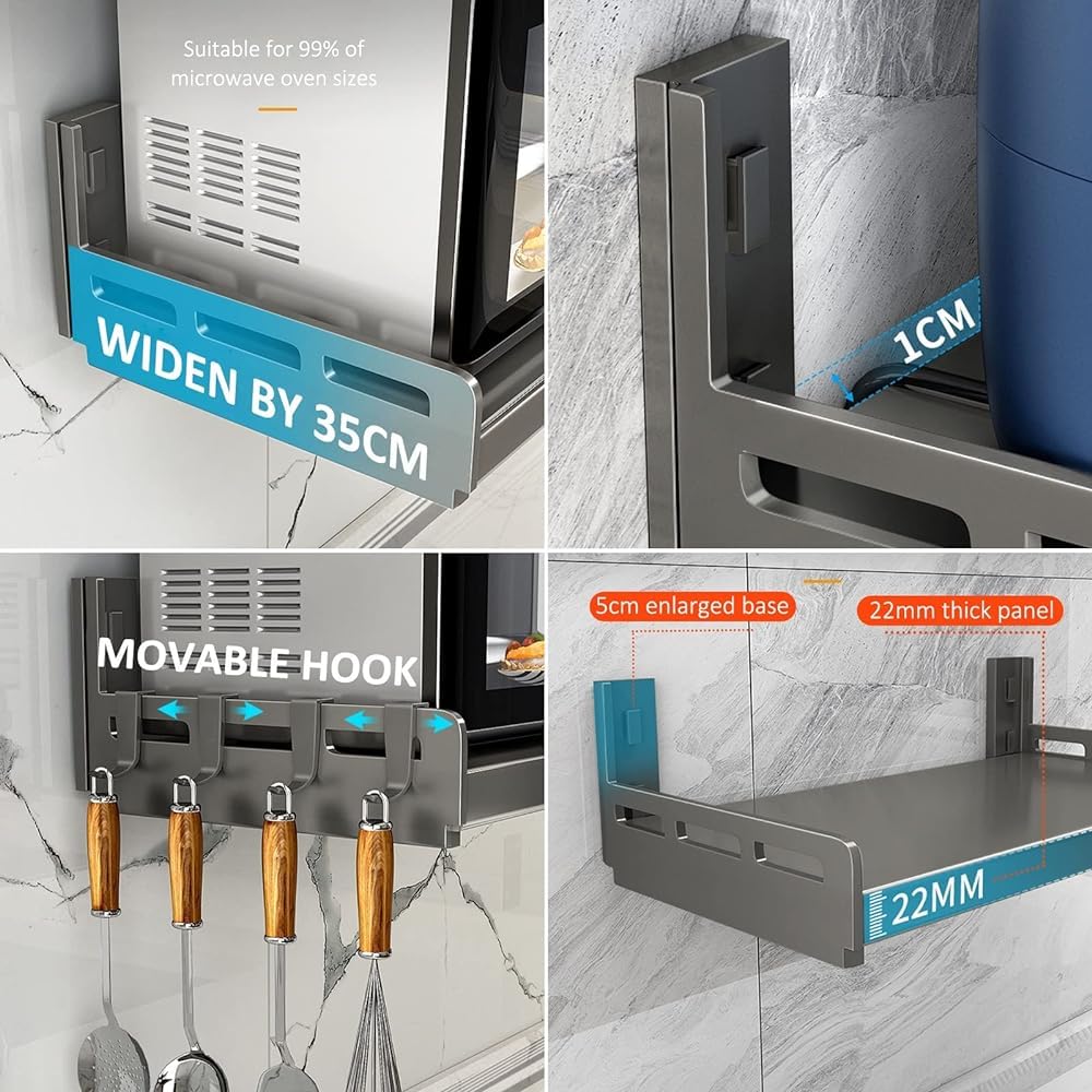 Resistente supporto per forno elettrico a parete per forno a microonde, adatto per forno elettrico, forno a microonde (dimensioni: 100 cm)