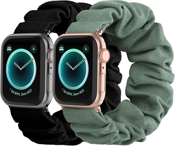 Compatible con Scrunchies Apple Watch Bandas de 38 mm, 40 mm, 42 mm, 44 mm,  patrón de tela para mujer de tela impresa, correas elásticas para iWatch  Series 6 5 4 3 2 1 SE : Amazon.com.mx: Electrónicos