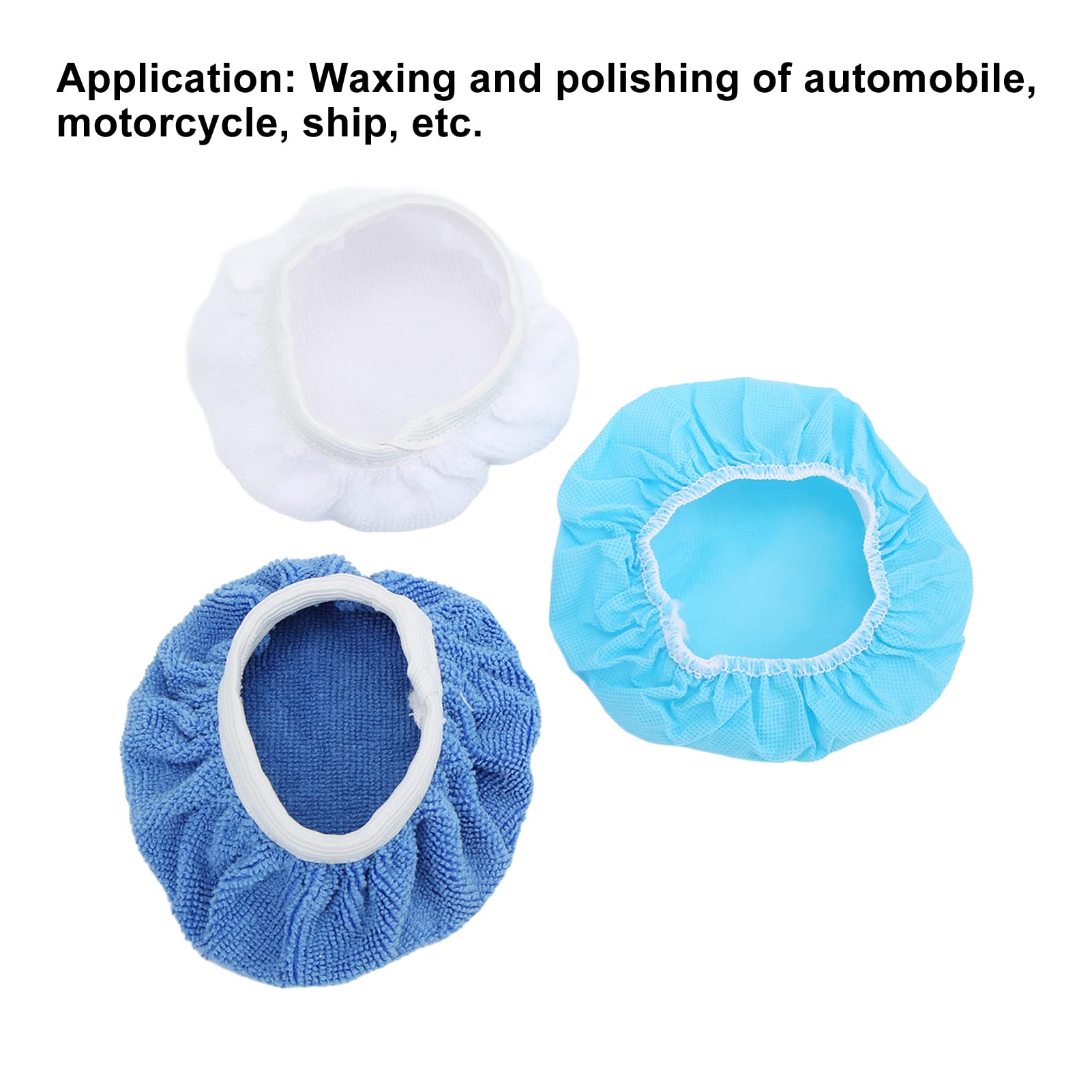 Ensemble de capot de polissage, couvercle de capot de polisseuse réutilisable haute densité 150 mm anti-déformation pour voitures, motos, bateaux