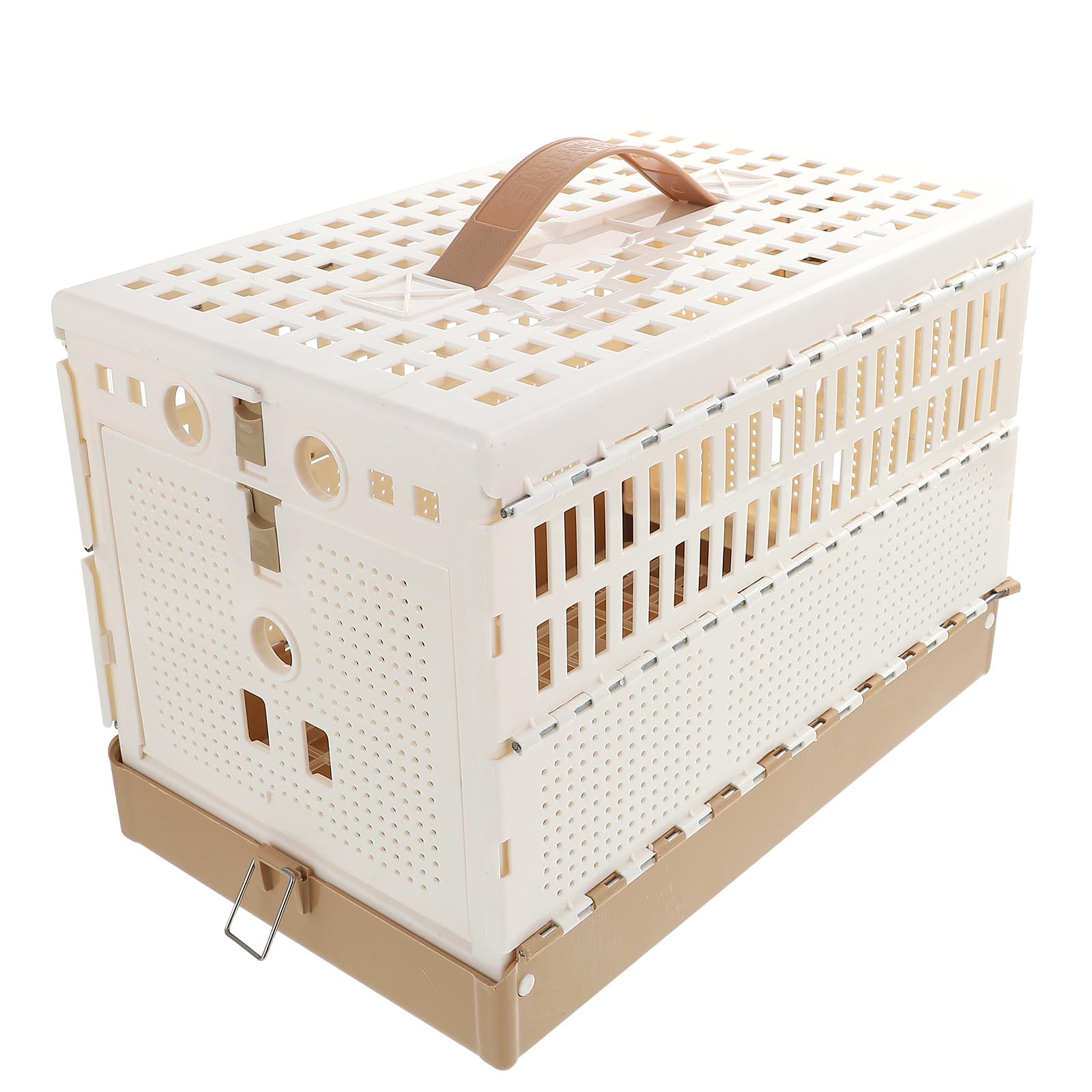 GANAZONO Jaula de Transporte para Palomas Plegable de Plástico Pestillo Seguro y Bandeja Extraíble 12.6X8.7X7.9 Pulgadas Adecuado para Domesticación y Uso Exterior