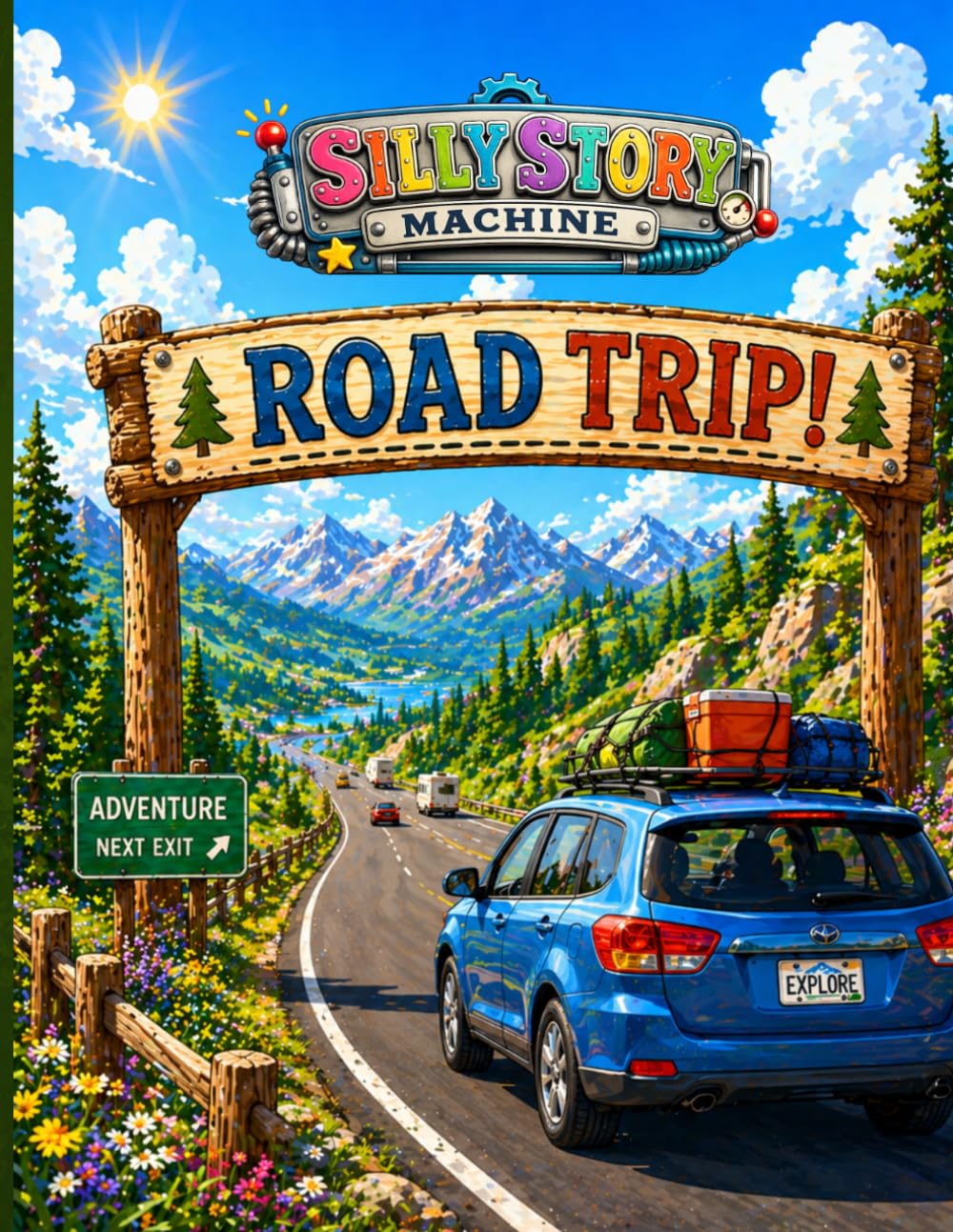 Silly Story Machine: Road Trip: A Funny Fill-in-the-Blank Story Game for Kids & Family Travel
