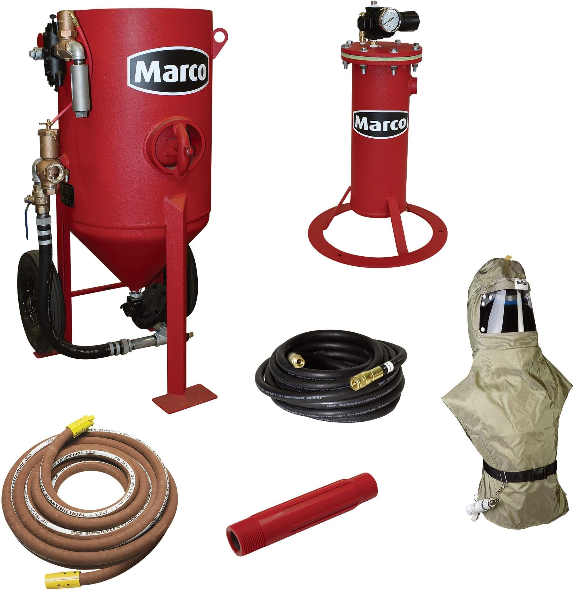 Air-Blast Abrasive Blasting Package - 600-Lb. Capacity, 6.0 Cubic Ft. Model Number 10POTACKAGE6NT2