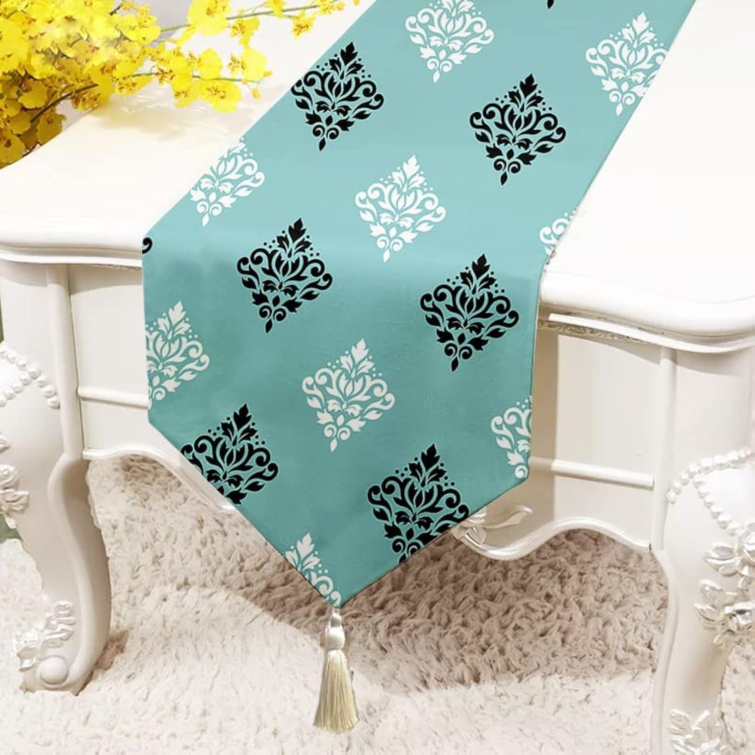 BRICK HOME Table Runner - Geometric Peach Design -7