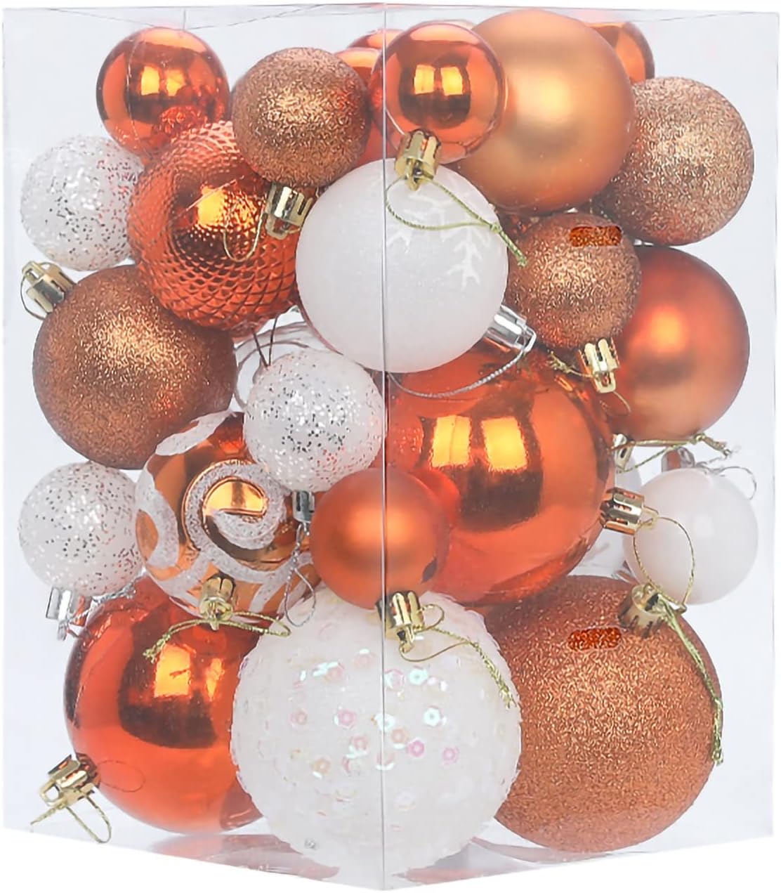 Habrur Christmas Ball Ornaments Christmas Ball Ornaments,Shatterproof Christmas Decorations Tree Balls for Holiday Wedding Party Decoration,36pcs Christmas Tree Ball Ornaments (Color : B)