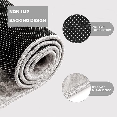 Miniatura 5 de Alfombra Funky de 2 x 3, alfombra retro de los años 70 para dormitorio, sala de estar, alfombra pequeña con patrón de cuadros coloridos, lavable y