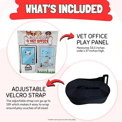 Miniatura 6 de Couch Swag Panel de juego para sofá de espuma para niños, sofá para niños (oficina veterinaria)