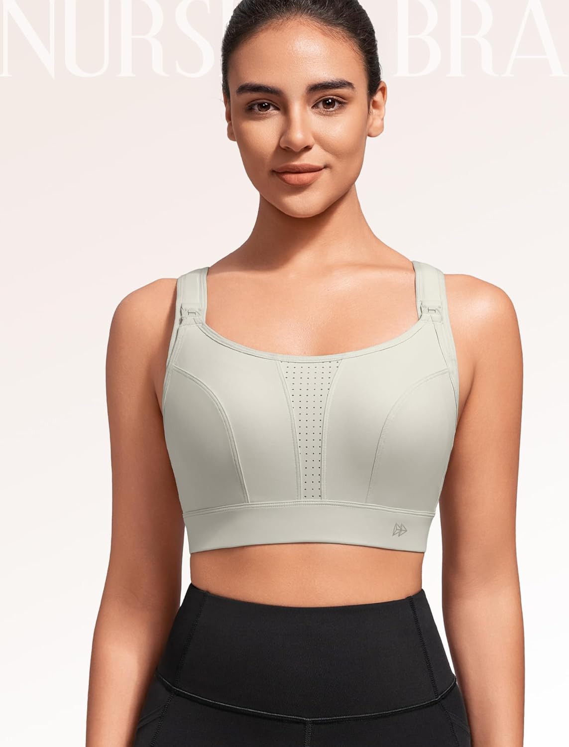 Yvette Nursing Sports Bras for Breastfeeding Supportive Wireless Padded Maternity Bralette for Pregnancy - Image 2