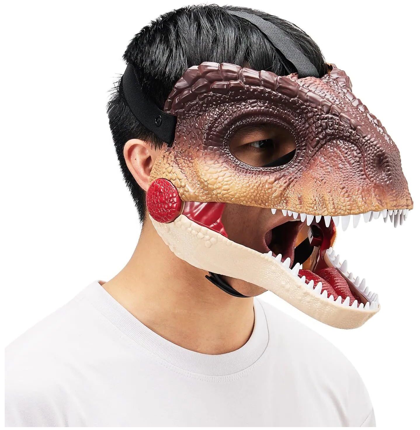 Amazon.co.jp: お面 仮面 恐竜 動くあご 電動恐竜おもちゃ 模造