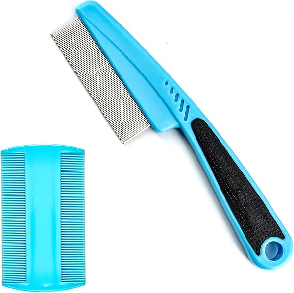 OBYJCA Double Sided Flea Comb for Pets