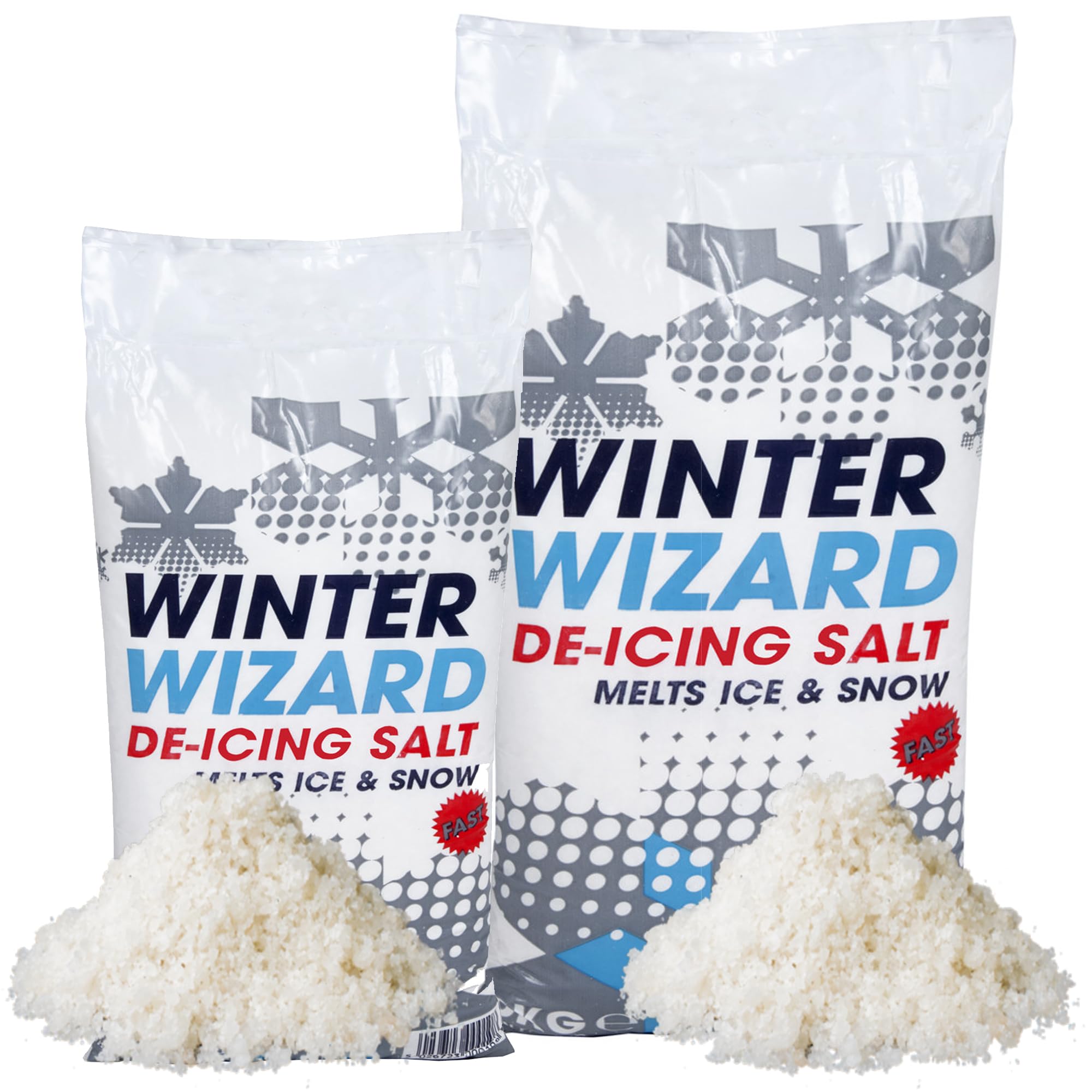 De-Icing Winter Salt White Grit Rock Salt Ice & Snow Remover Ideal for Roads, Driveways & Paths (10kg (1 Bag))