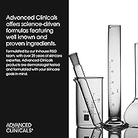 Vista 8 de Advanced Clinicals - Suero exfoliante con ácido glicólico al 10% para la cara + ácido láctico Exfoliante facial AHA + suero de ácido salicílico