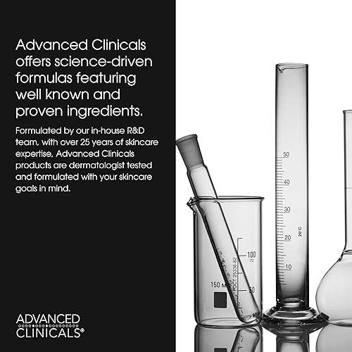 Miniatura 8 de Advanced Clinicals - Suero exfoliante con ácido glicólico al 10% para la cara + ácido láctico  Exfoliante facial AHA + suero de ácido salicílico