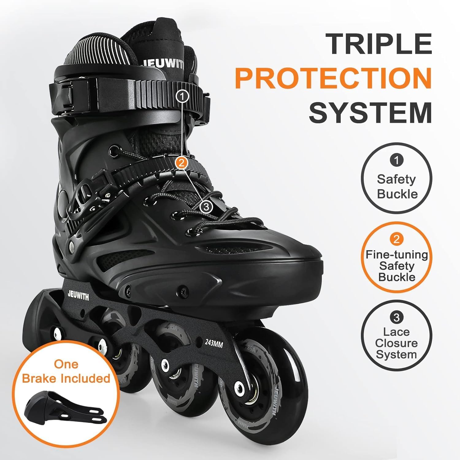 Inline Skates for Women Men, Outdoor Street Blades Roller Adult Male Female, Professional Fitness Roller Skates Blades for Unisex