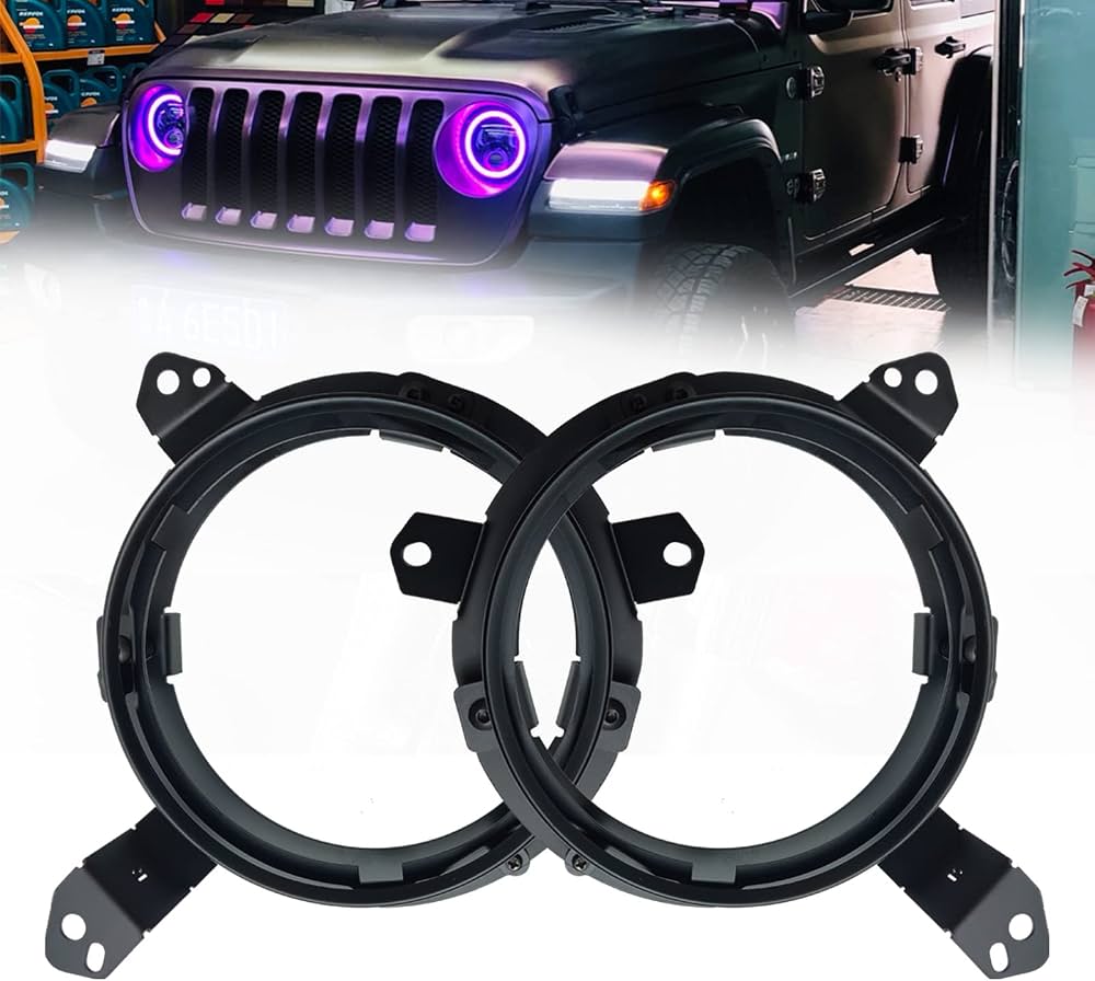HARPUOU JL Round LED Headlight Mounting Bracket 9 inch Omni