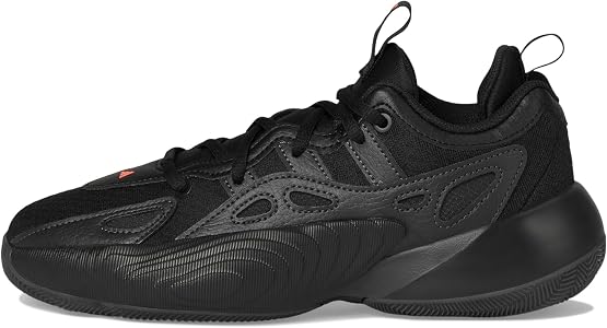 adidas Unisex-Kids Trae Unlimited 2, Black/Carbon/Solar Red, 4